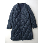 ゴーシュ 40/1 リネン ツイル ダウン リバーシブル ダウン ロング コート ネイビー  2 (3M＋2681)【中古】