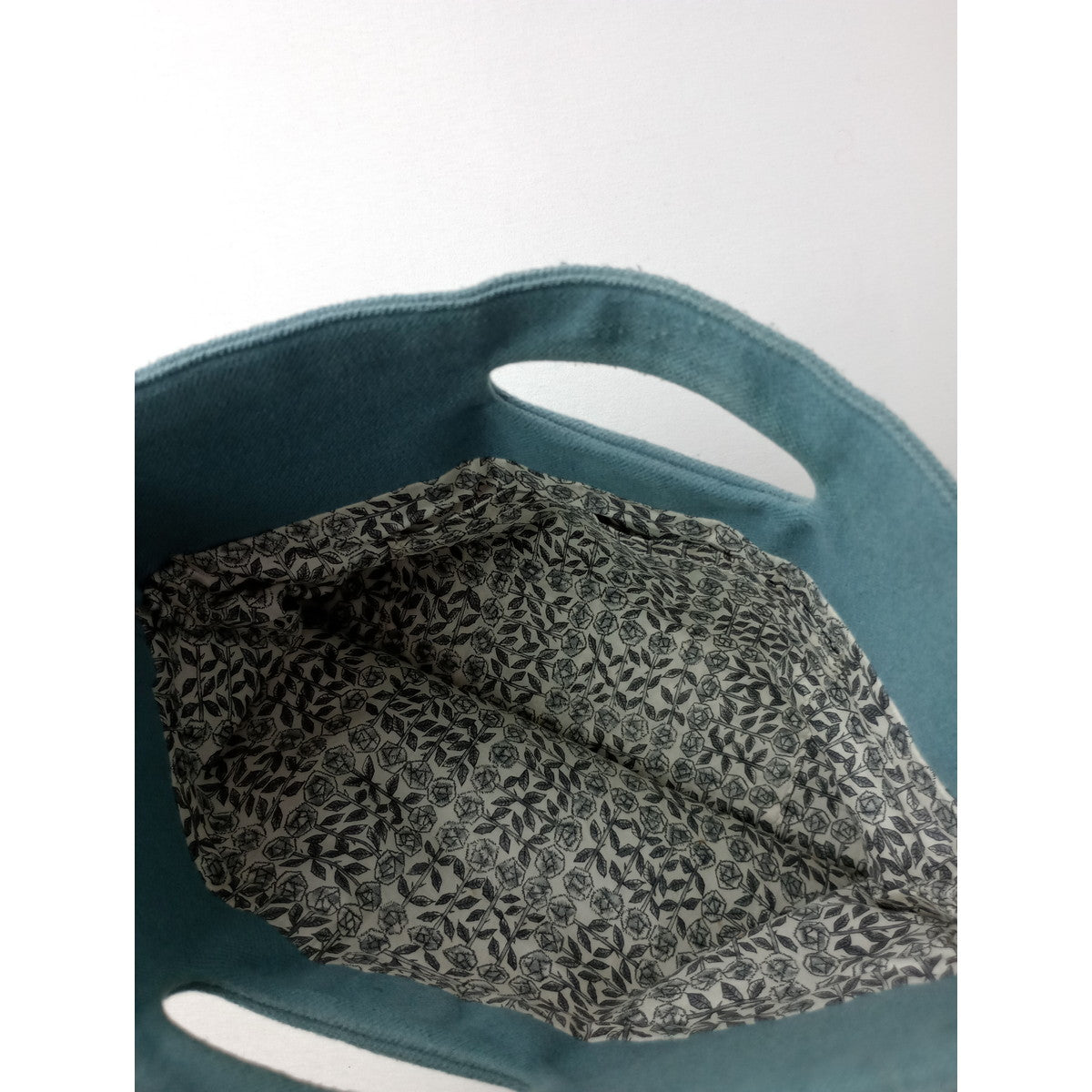 mina perhonen ミナペルホネン flag bag タンバリン フラッグバッグ グレー ブルー 【中古】