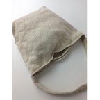 mina perhonen ミナペルホネン tambourine ウールリネン 刺繍 ショルダーバッグ ベージュ 【中古】