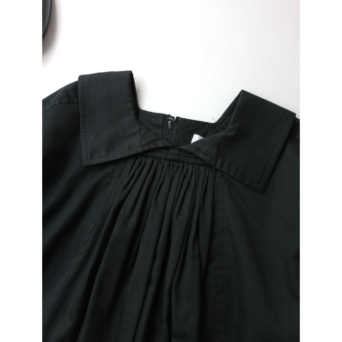 COMME des GARCONS COMME des GARCONS コムデギャルソン コムコム ビッグカラー ギャザー ボリューム ブラウス 黒 ブラック XS 【中古】