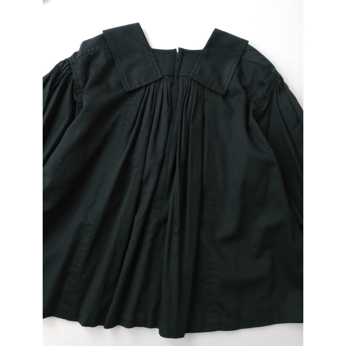 COMME des GARCONS COMME des GARCONS コムデギャルソン コムコム ビッグカラー ギャザー ボリューム ブラウス 黒 ブラック XS 【中古】