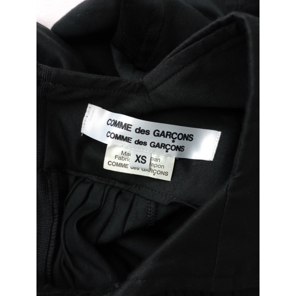 COMME des GARCONS COMME des GARCONS コムデギャルソン コムコム ビッグカラー ギャザー ボリューム ブラウス 黒 ブラック XS 【中古】