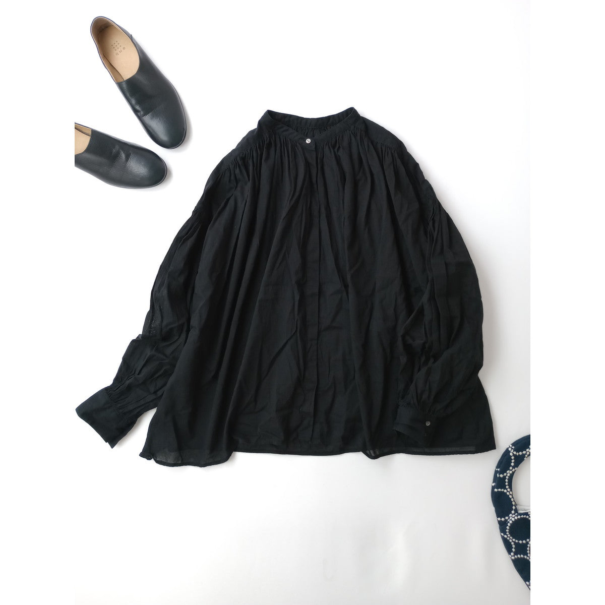 ikkuna suzuki takayuki イクナ スズキタカユキ puff-sleeveblouse パフスリーブ ブラウス トップス  黒 ブラック 1 【中古】