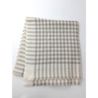 マーガレット ハウエル   MARGARET HOWELL HOUSE HOLD GOODS ウール カシミヤ ストール ベージュ 白  【中古】