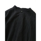 26SS suzuki takayuki スズキタカユキ petal blouse コットン シルク パネル ブラウス シャツ 長袖 黒 ブラック 【中古】