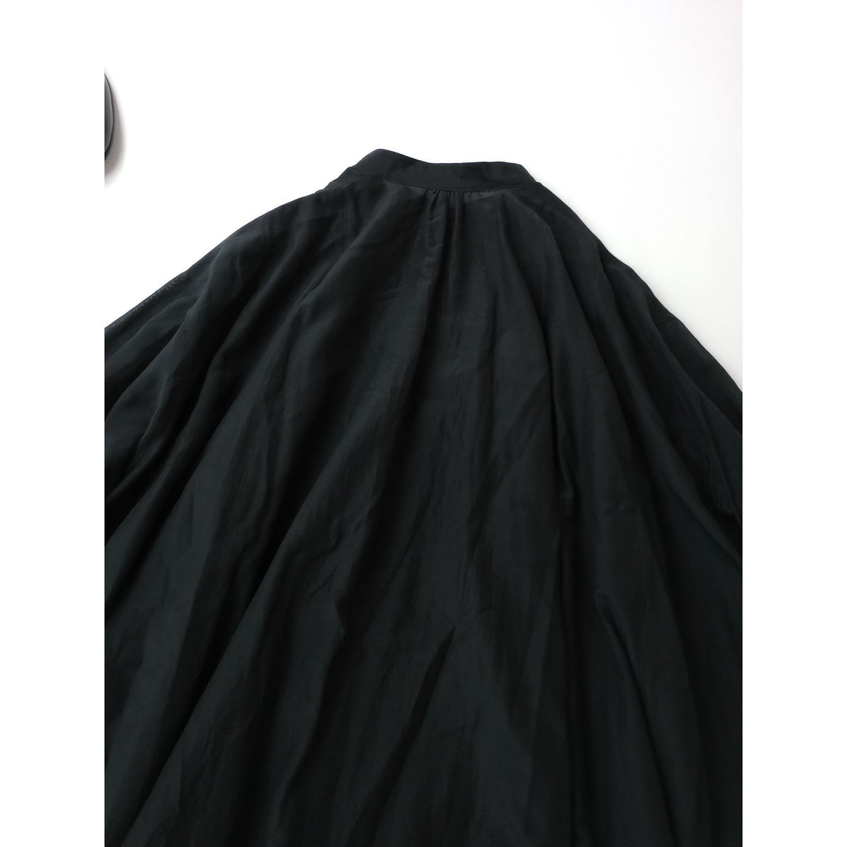 26SS suzuki takayuki スズキタカユキ petal blouse コットン シルク パネル ブラウス シャツ 長袖 黒 ブラック 【中古】