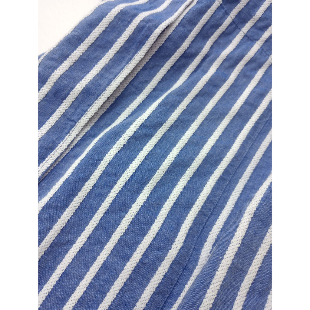 TICCA  ティッカ  キーネック 半袖 ワンピース  ストライプ  ブルー 【中古】