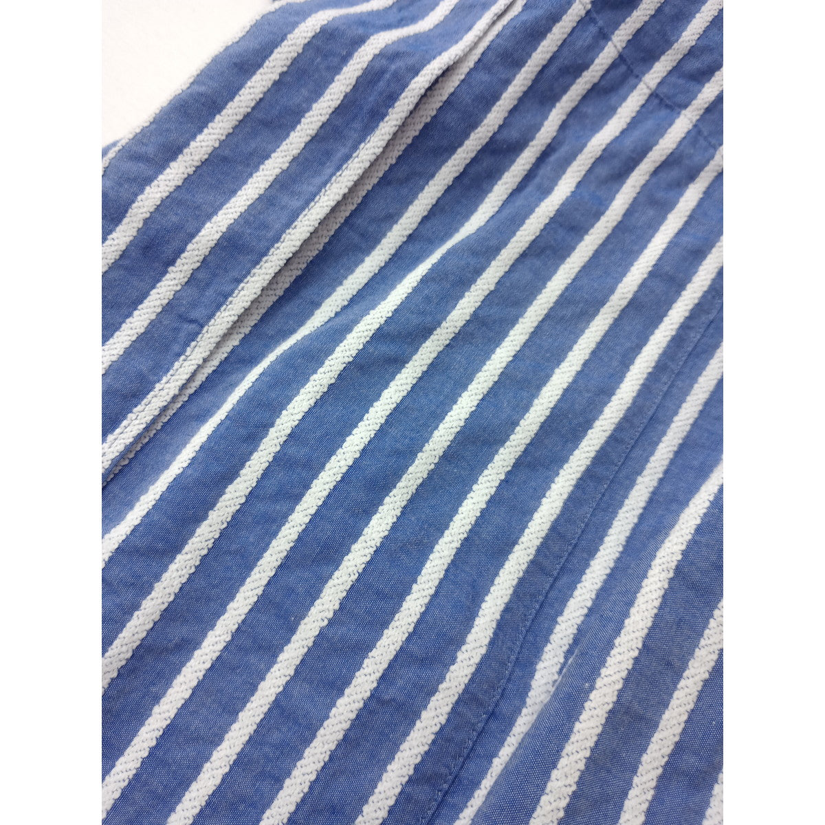 TICCA  ティッカ  キーネック 半袖 ワンピース  ストライプ  ブルー 【中古】