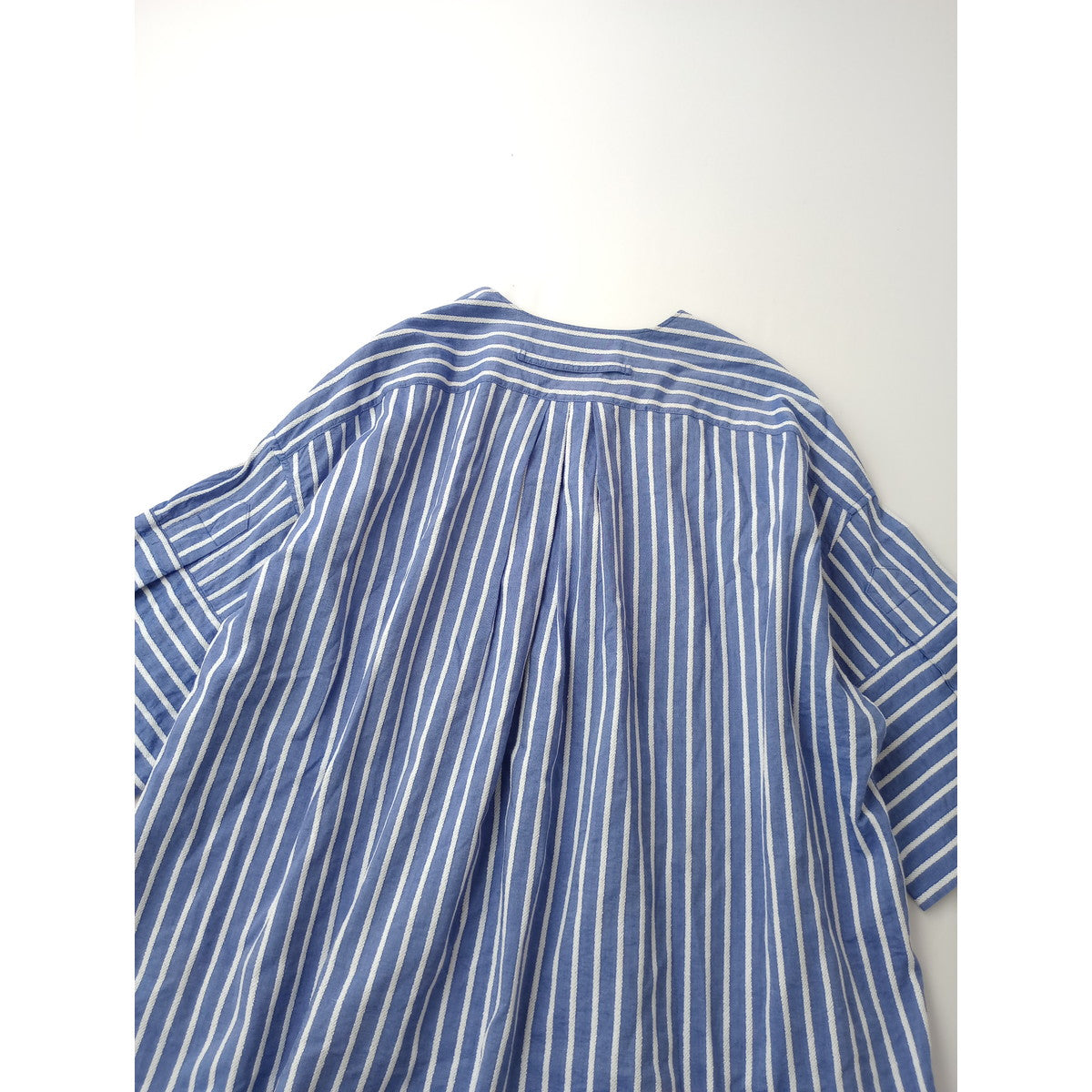 TICCA  ティッカ  キーネック 半袖 ワンピース  ストライプ  ブルー 【中古】