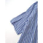 TICCA  ティッカ  キーネック 半袖 ワンピース  ストライプ  ブルー 【中古】