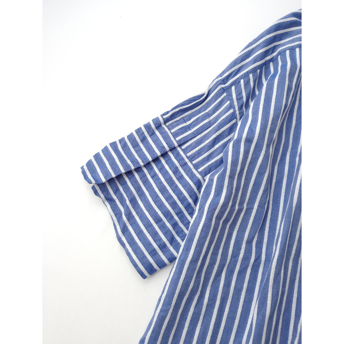 TICCA  ティッカ  キーネック 半袖 ワンピース  ストライプ  ブルー 【中古】