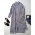 Americana  アメリカーナ  ストライプ  ロング  シャツ ワンピース  白黒  【中古】