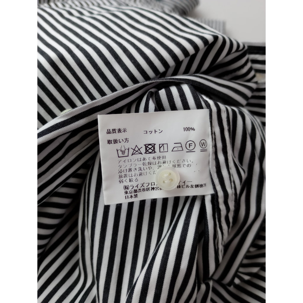Americana  アメリカーナ  ストライプ  ロング  シャツ ワンピース  白黒  【中古】