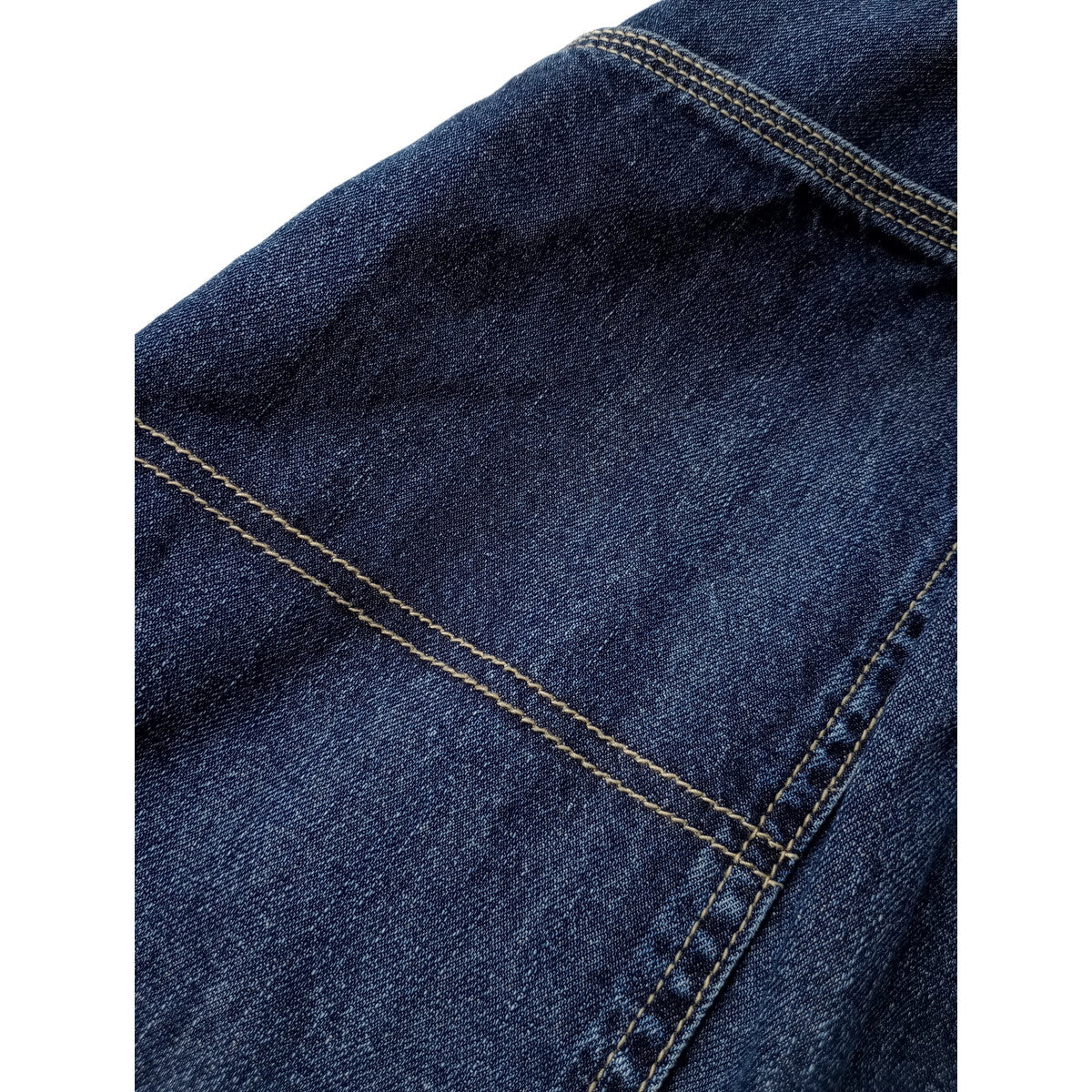 26SS tumugu: ツムグ 9oz デニム オールインワン  サロペット  ヴィンテージ加工  ネイビー  F【中古】