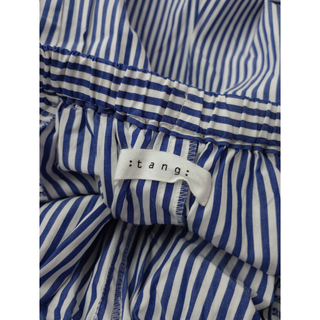 TANG タング ストライプコットンパンツ  ブルー  38  【中古】