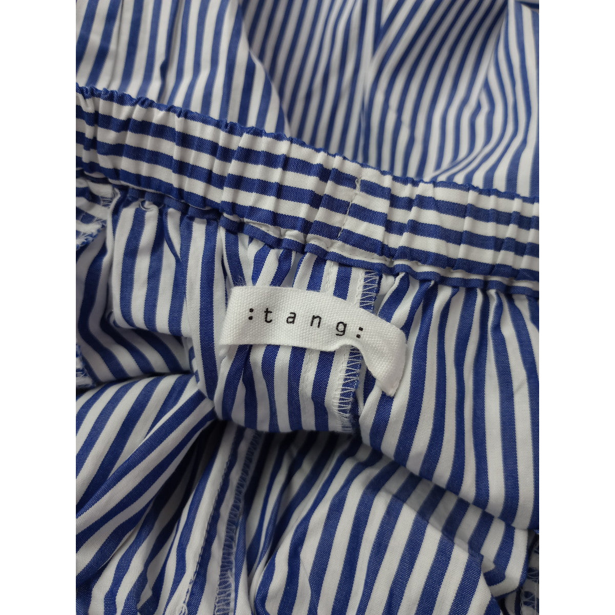TANG タング ストライプコットンパンツ  ブルー  38  【中古】