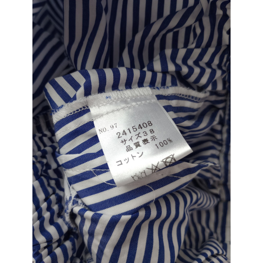 TANG タング ストライプコットンパンツ  ブルー  38  【中古】