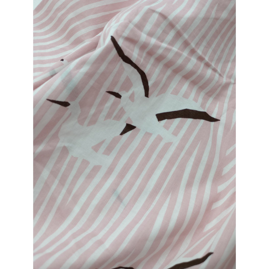 marble SUD  マーブルシュッド  コウノトリ  ストライプ  シャツ   長袖 トップス  ピンク  【中古】