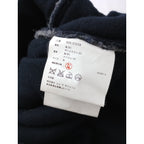 COMME des GARCONS コムデギャルソン ダブルブレスト ビッグシルエット ニット 裁断 バルーンコート  ネイビー  S (3M＋1568)【中古】