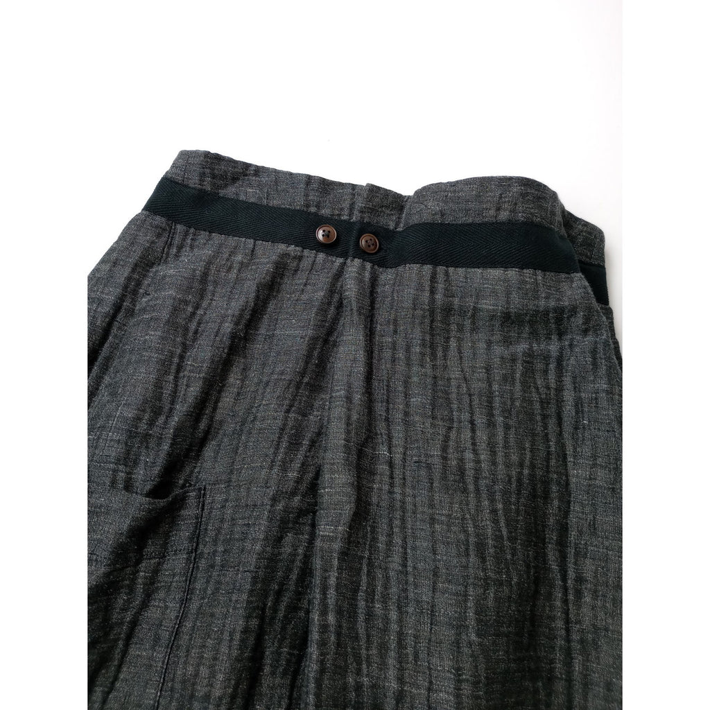 24SS quitan キタン リネン コットン パンツ グレー  0 【中古】