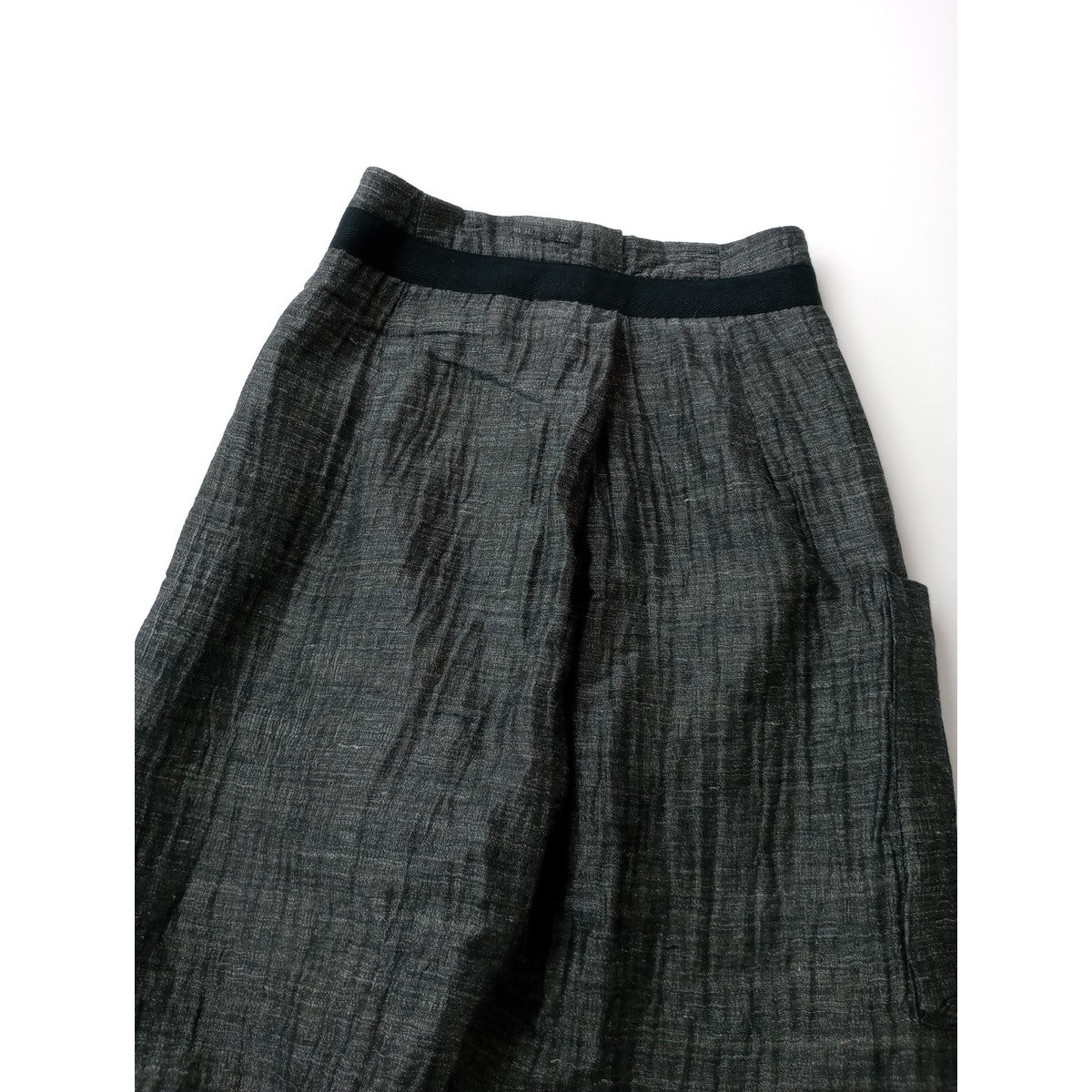 24SS quitan キタン リネン コットン パンツ グレー  0 【中古】