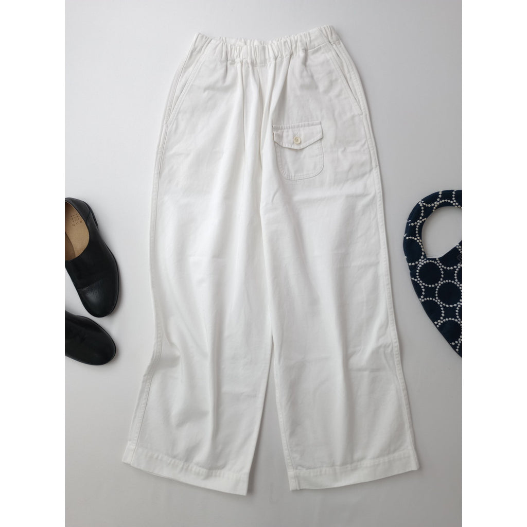 ゴーシュ  カツラギ ワイド パンツ 白  2 【中古】