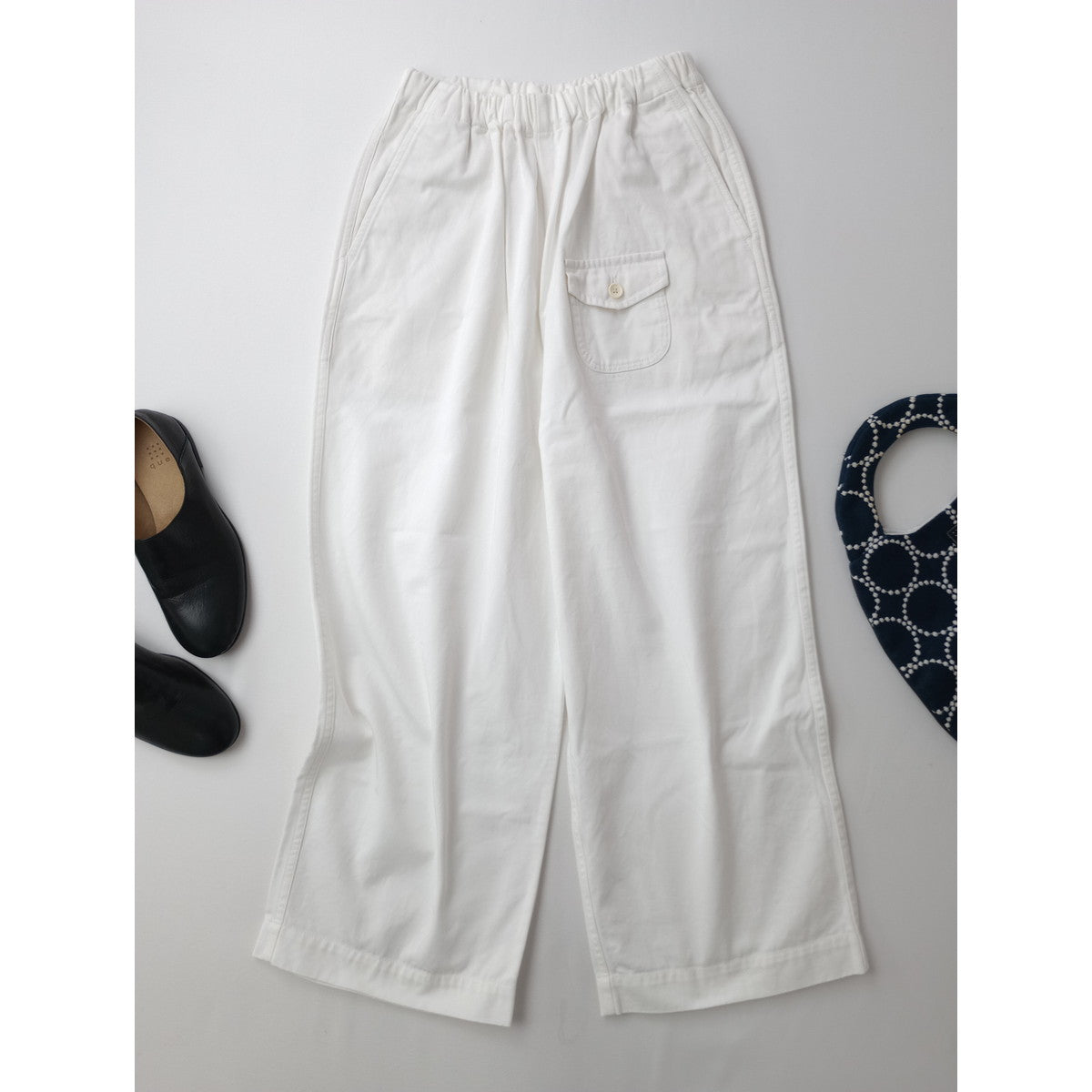 ゴーシュ  カツラギ ワイド パンツ 白  2 【中古】
