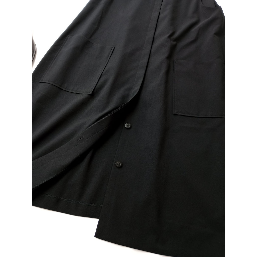 mizuiro ind ミズイロインド コクーンジレ ロングベスト 黒 ブラック  【中古】