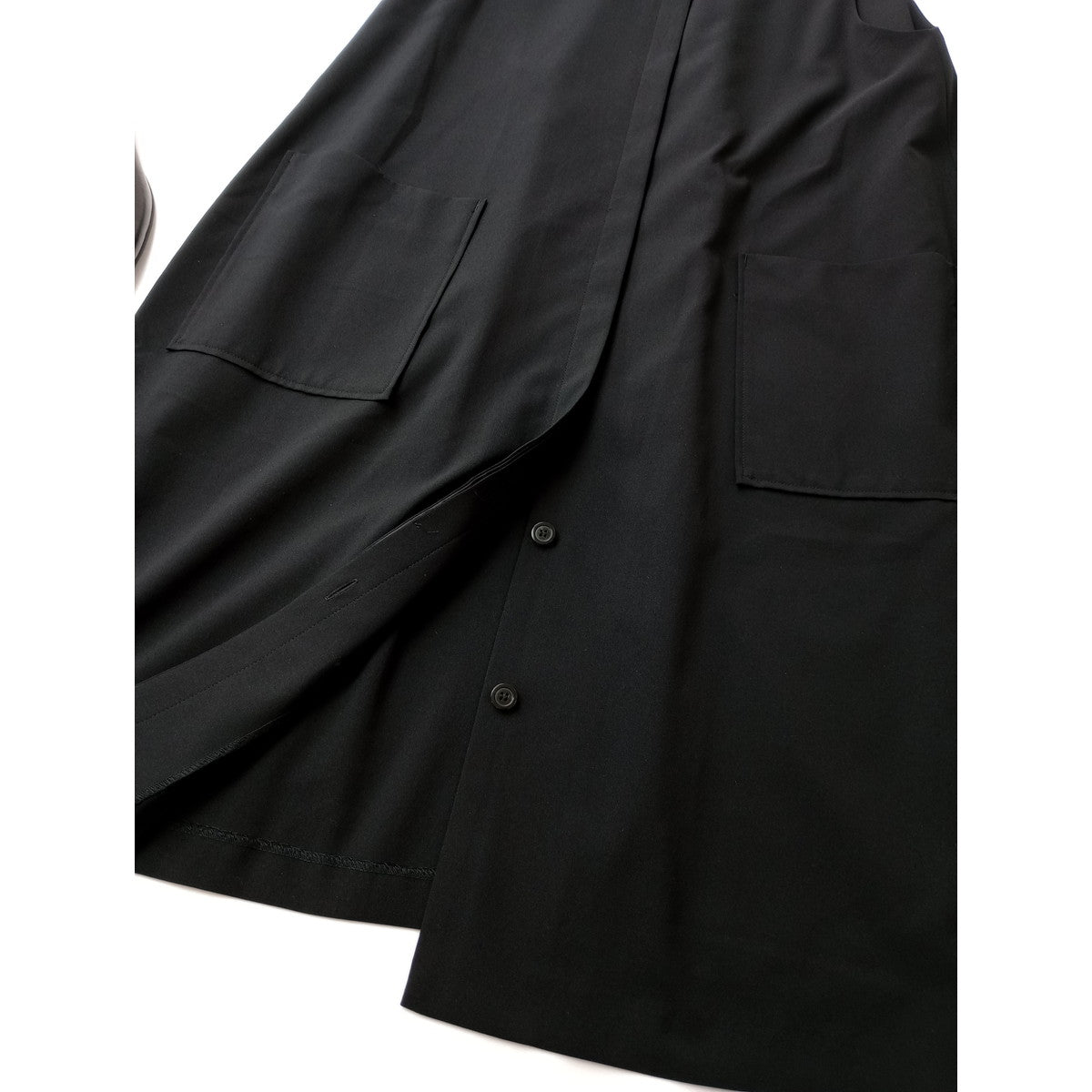 mizuiro ind ミズイロインド コクーンジレ ロングベスト 黒 ブラック  【中古】