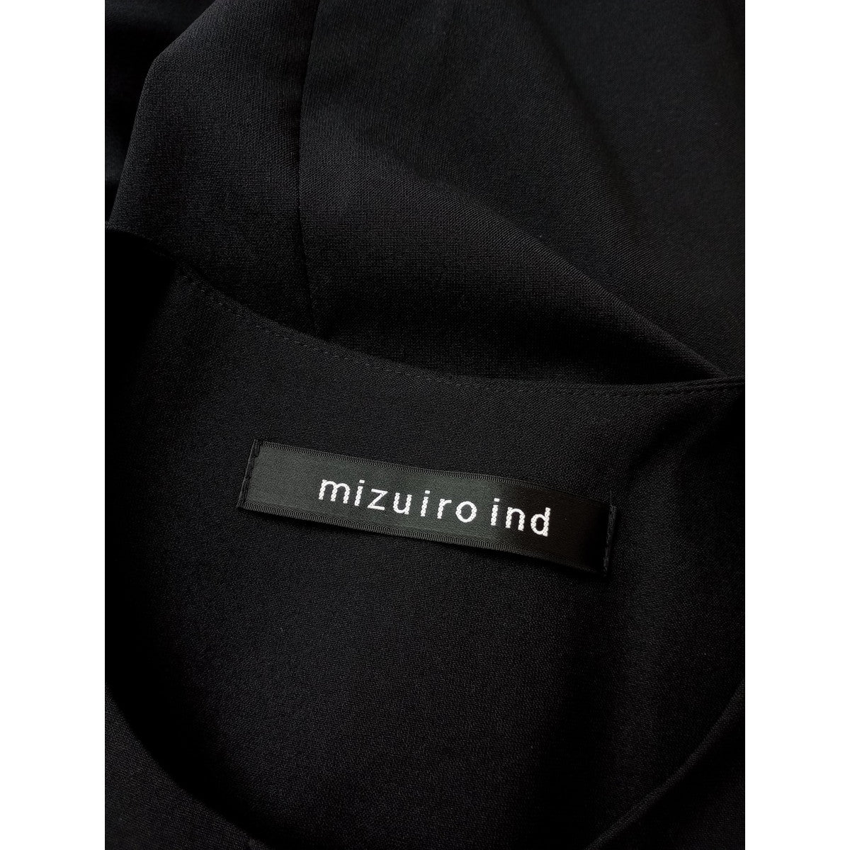 mizuiro ind ミズイロインド コクーンジレ ロングベスト 黒 ブラック  【中古】