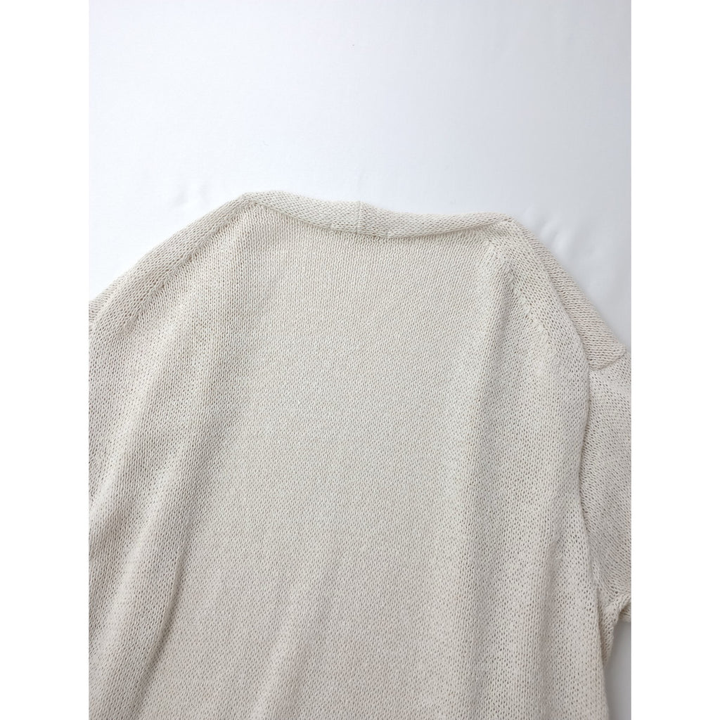 Plage プラージュ 和紙 ブレンド ロング ニット カーディガン ライトベージュ  【中古】