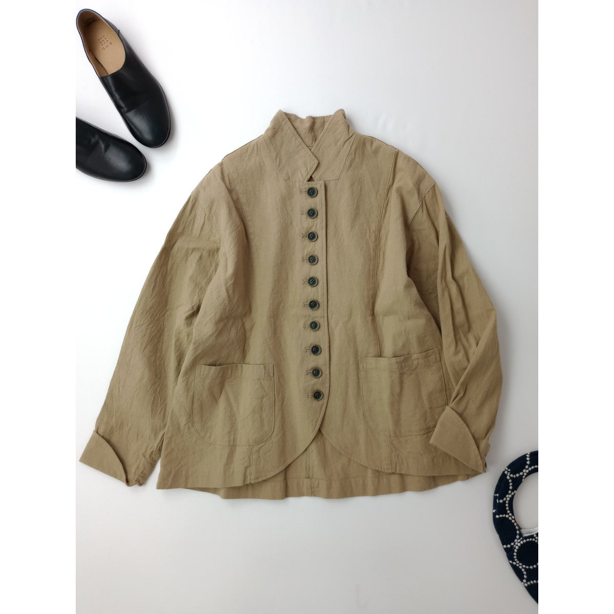 25SS  ina イナ ボタン多ジャケット ベージュ  【中古】