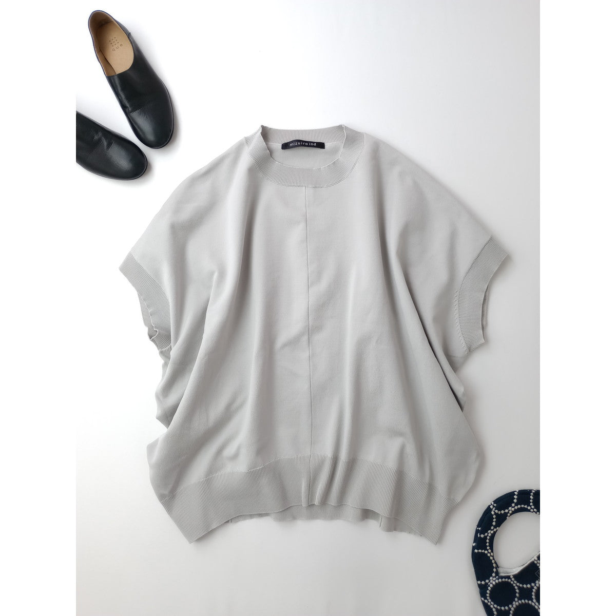 mizuiro ind ミズイロインド cocoon wide vest コクーン ワイド ベスト グレー  【中古】