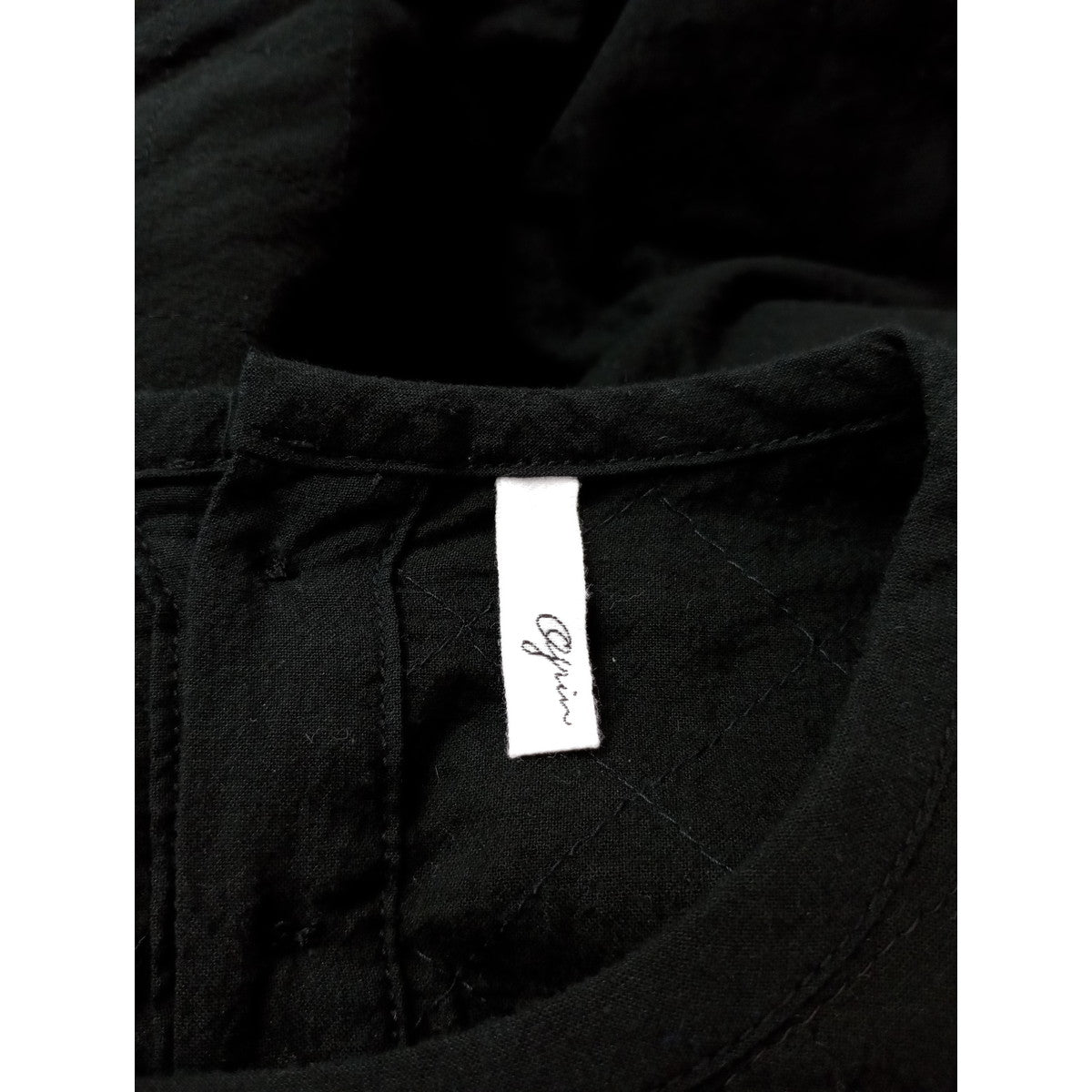 24AW  grin グリン QUILT GATHERED SLEEVE PULLOVER キルトギャザー スリーブ プルオーバー トップス 黒 ブラック 2  【中古】