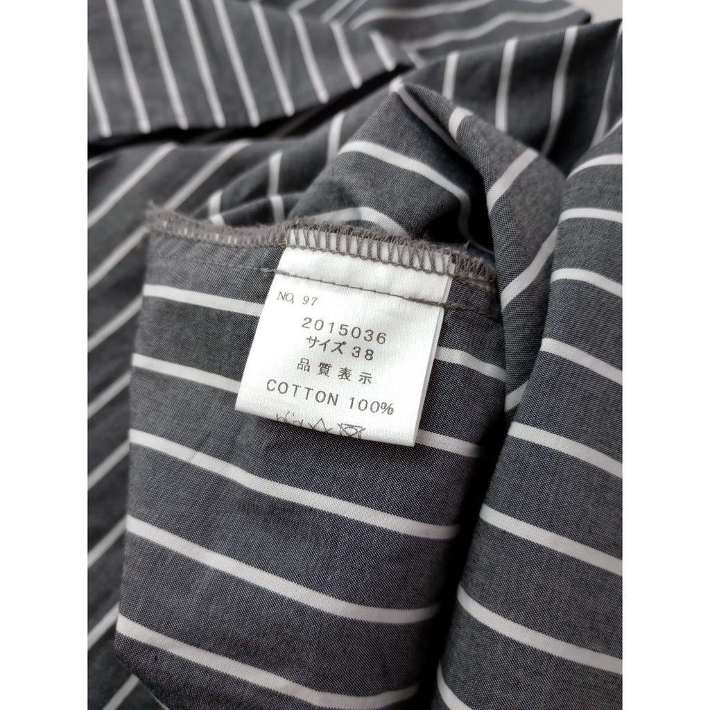 TANG タング オーバーサイズ ストライプ ノースリーブ ブラウス38 ブルー ネイビー  38   【中古】