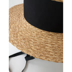 Mia Hat & Accessory ミア ハット アンド アクセサリー 麦わら帽子 ハット  黒 ブラック 【中古】