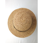 Mia Hat & Accessory ミア ハット アンド アクセサリー 麦わら帽子 ハット  黒 ブラック 【中古】