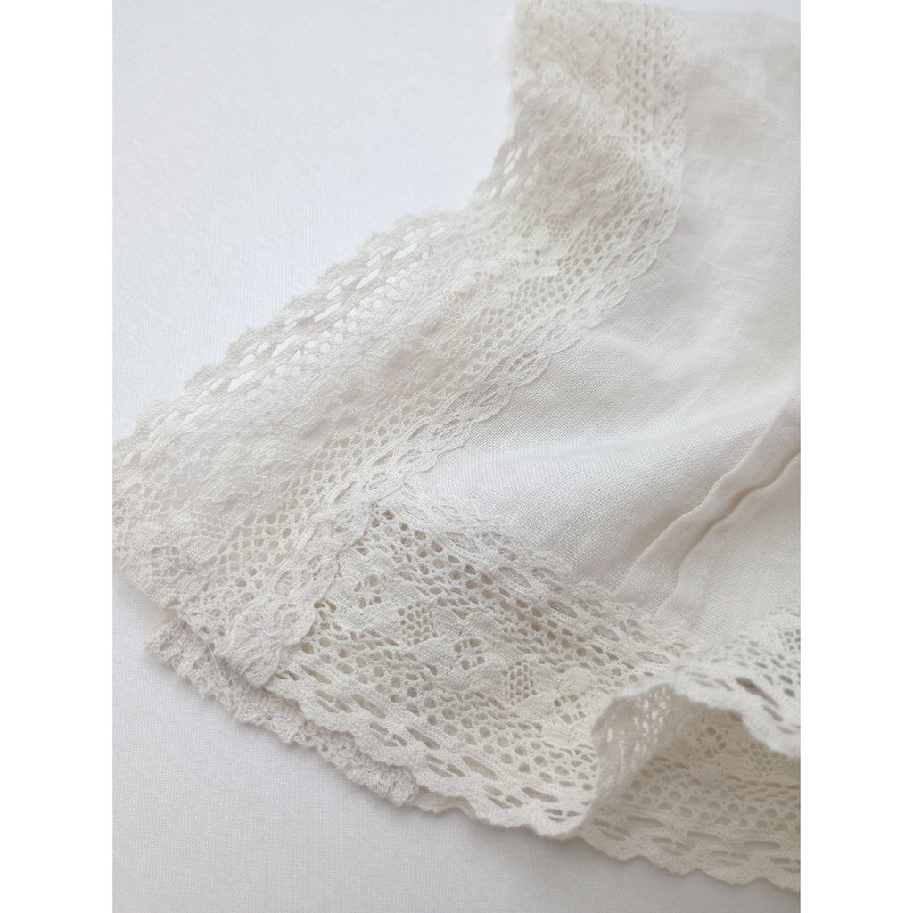 nest Robe ネストローブ リネン×レースケープカラー付け襟 白 【中古】