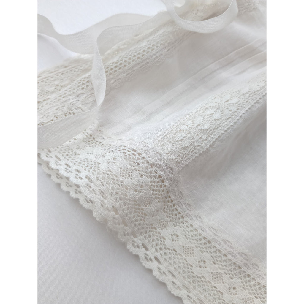 nest Robe  ネストローブ  リネン レース タッカー ベスト 白 【中古】