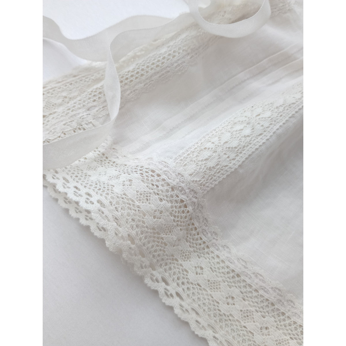 nest Robe  ネストローブ  リネン レース タッカー ベスト 白 【中古】