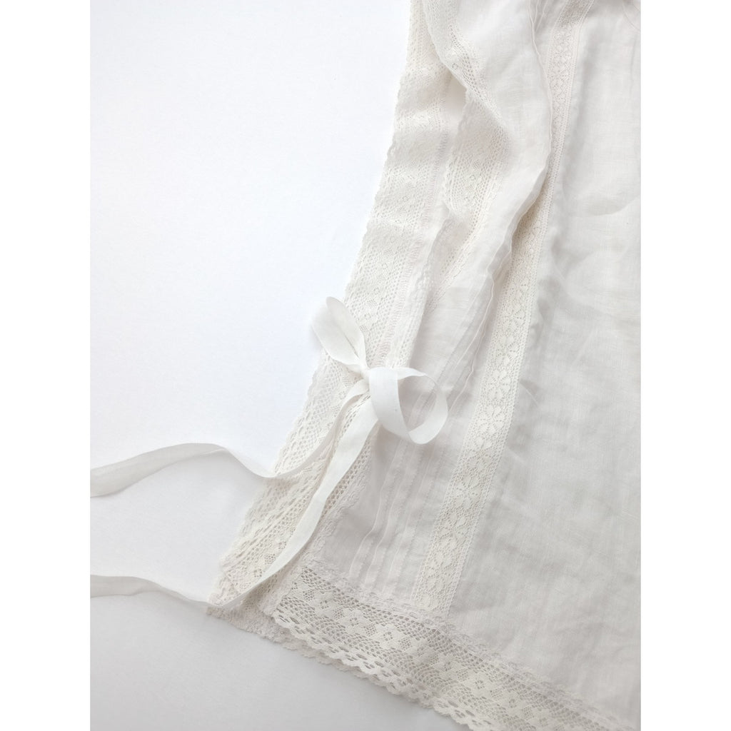 nest Robe  ネストローブ  リネン レース タッカー ベスト 白 【中古】