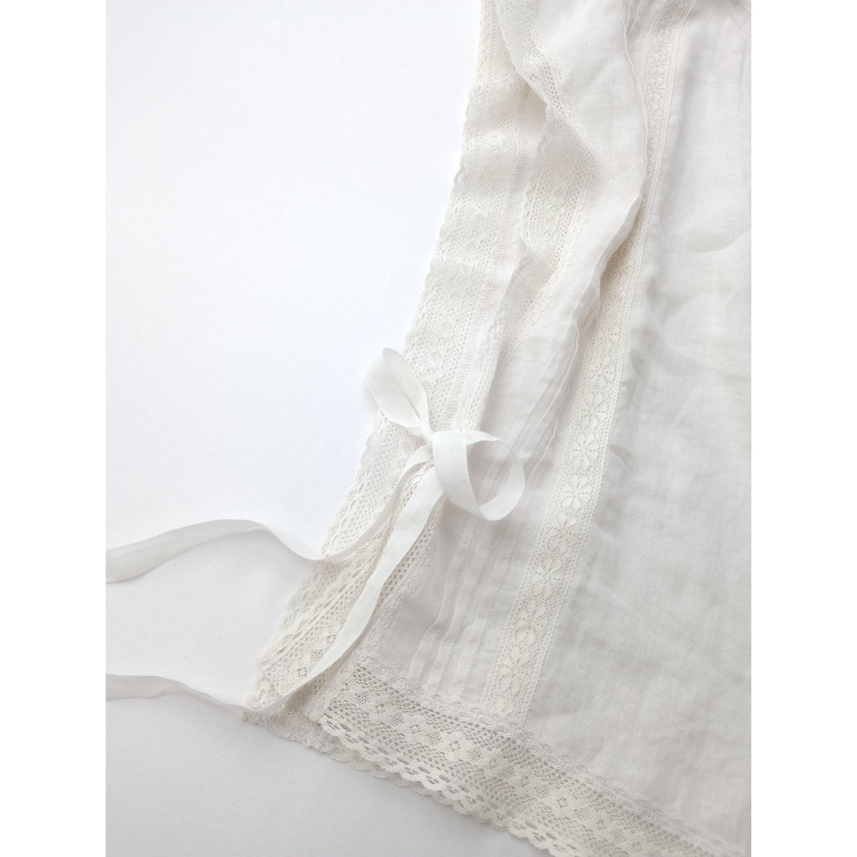 nest Robe  ネストローブ  リネン レース タッカー ベスト 白 【中古】