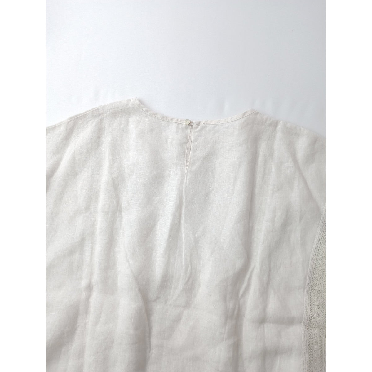 nest Robe  ネストローブ  リネン レース タッカー ベスト 白 【中古】