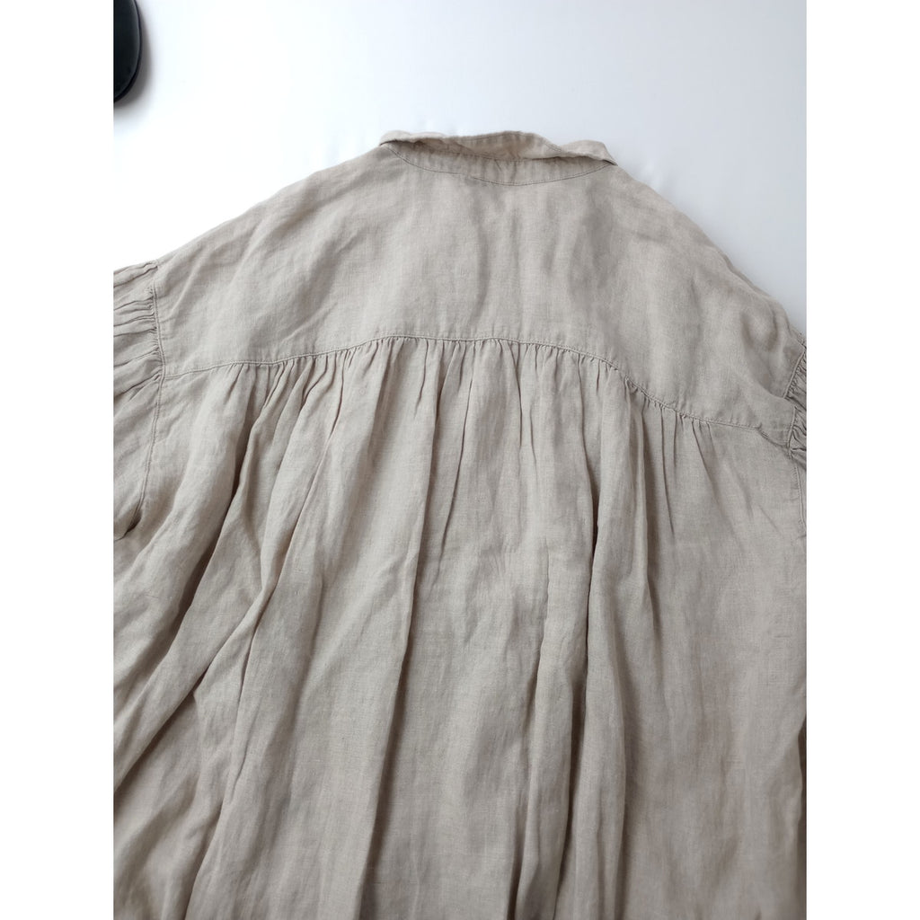 24SS nest Robe ネストローブ リネン超撥水オーバー 長袖 シャツ  トップス   生成 【中古】