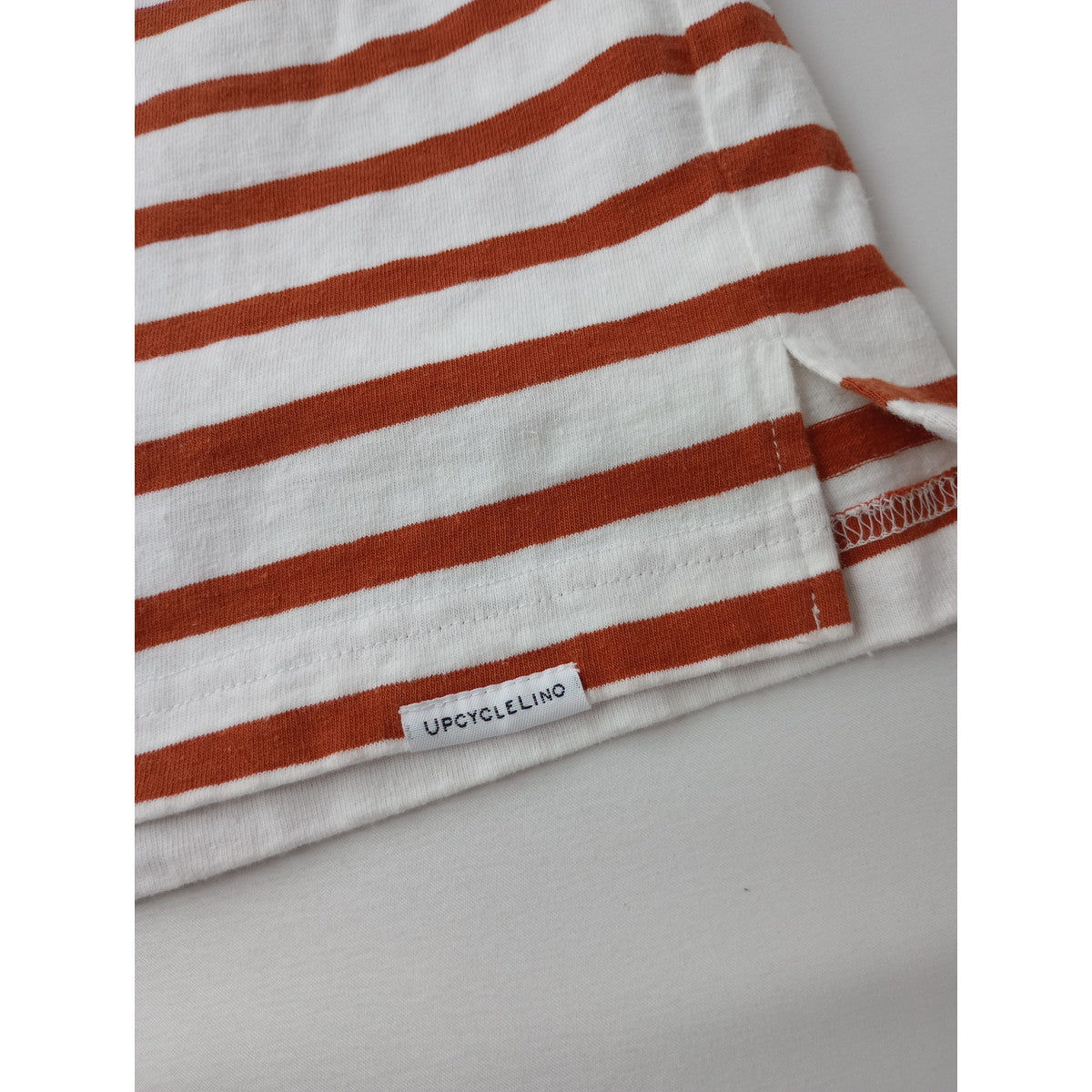 nest Robe ネストローブ  UPCYCLELINO 天竺ボーダーバスク Tシャツ  カットソー  トップス 赤 2 【中古】
