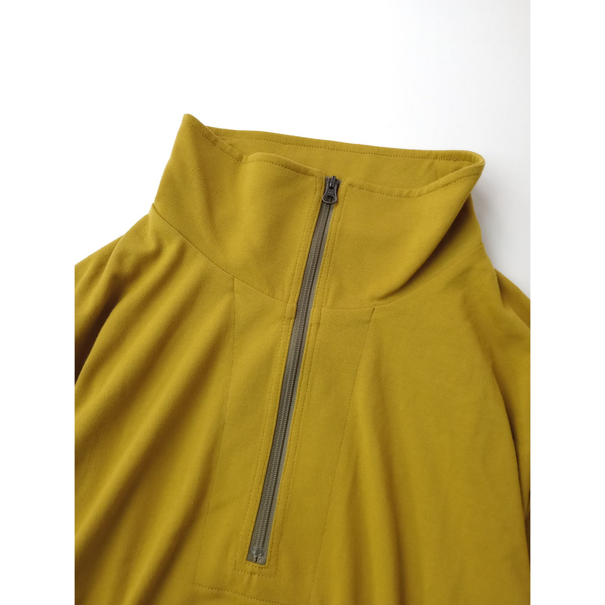 MARGARET HOWELL × MIZUNO マーガレットハウエル ミズノ ハーフジップ 長袖 プルオーバー ジャージ トップス  マスタード 2 【中古】