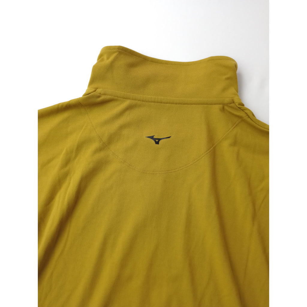 MARGARET HOWELL × MIZUNO マーガレットハウエル ミズノ ハーフジップ 長袖 プルオーバー ジャージ トップス  マスタード 2 【中古】