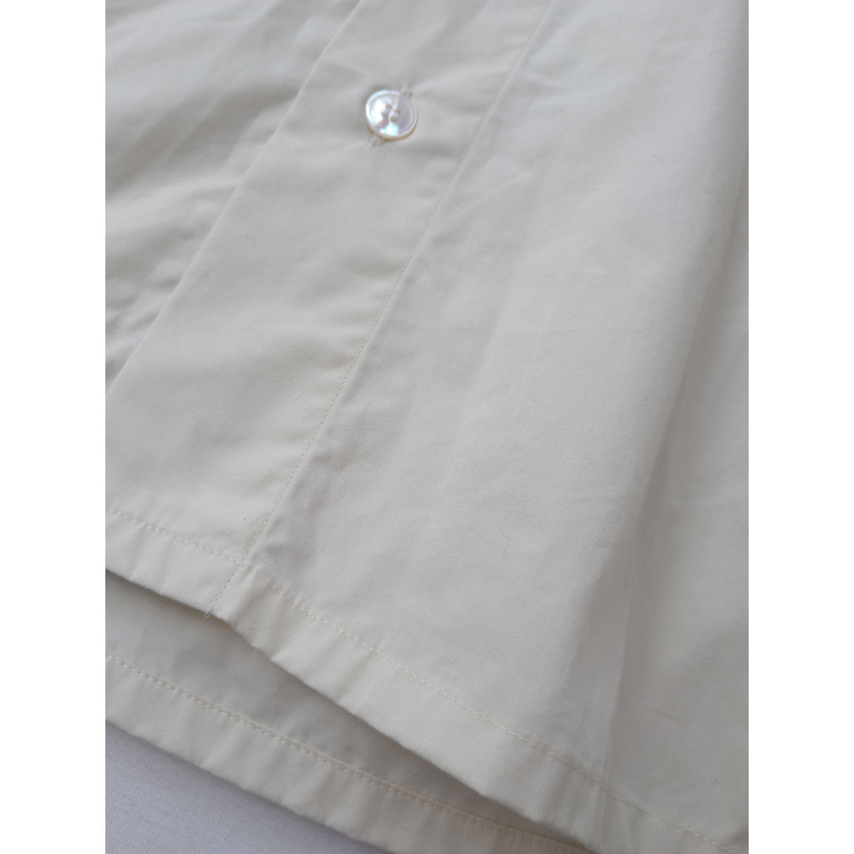 YLEVE イレーヴ コットンタイプライターシャツ フレンチスリーブ ブラウス シャツ  レモンイエロー 【中古】
