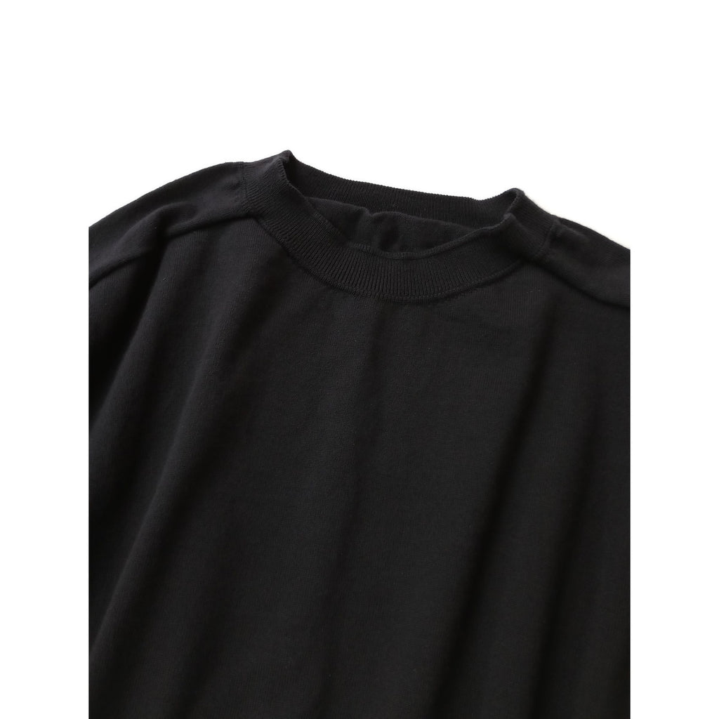 as it is. Linenya リネンヤ モックネック5分袖 ニット トップス 黒 ブラック 【中古】