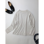 MARGARET HOWELL × MIZUNO マーガレットハウエル ミズノ BREATH THERMO WOOL JERSEY ウール 毛 混 長袖 カットソー プルオーバートップスアイボリー 2 【中古】
